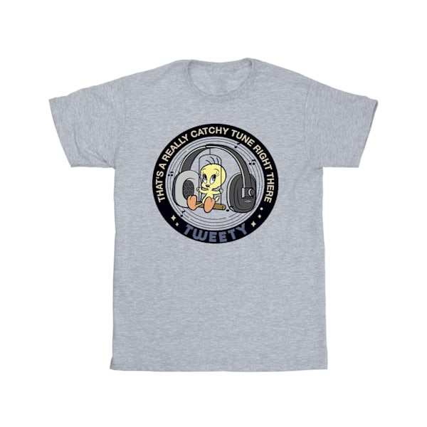 Looney Tunes Girls Tweety Catchy Tune Bomull T-shirt 12-13 år Sports Grey 12-13 Years