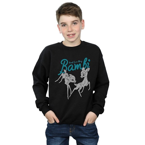 Disney Boys Bambi Great Love Story Sweatshirt 5-6 år Svart Black 5-6 Years