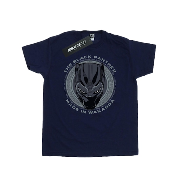 Black Panther Herr T-shirt Made in Wakanda Bomull 3XL Marinblå Navy Blue 3XL