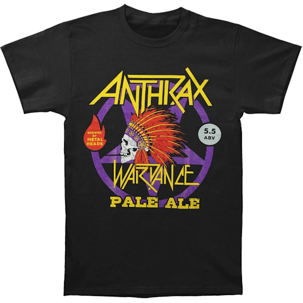 Anthrax Unisex Vuxen War Dance Paul Ale World Tour 2018 Bakre Tryck Black S