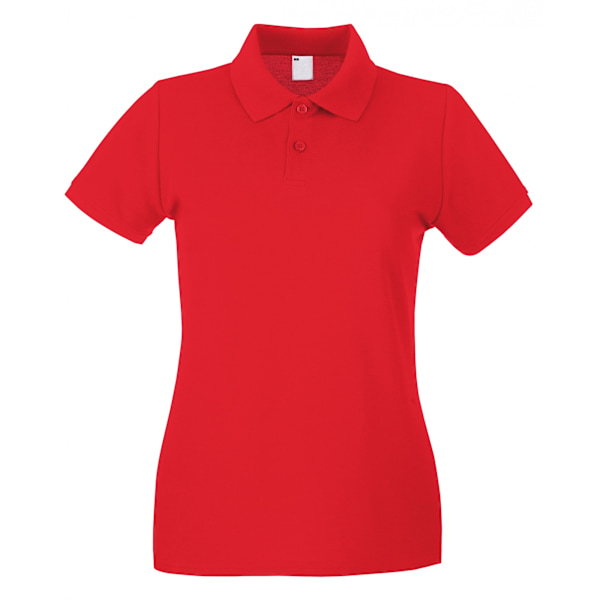 Fruit of the Loom Dam/Dam Lady Fit Kortärmad Polotröja Bright Red Medium