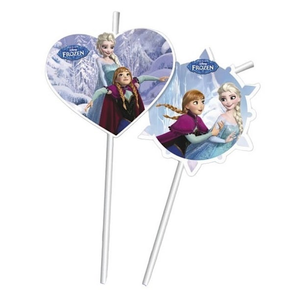 Frozen Winterwald Engångssugrör (6-pack) One Size Blå/Lila/Vit Blue/Purple/White One Size