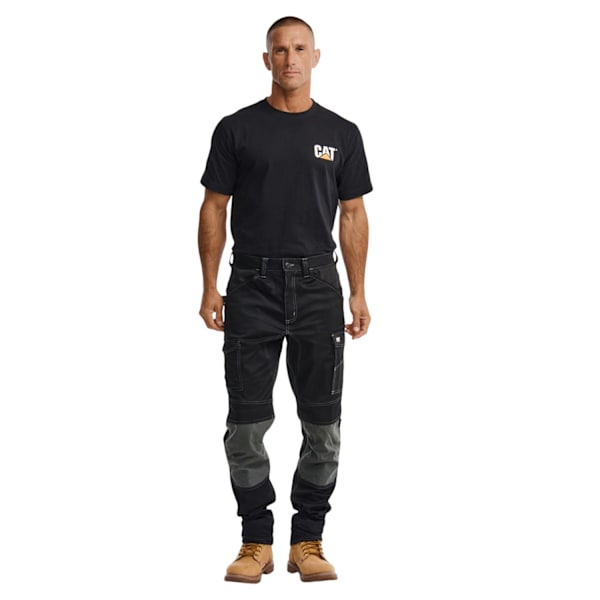 Caterpillar Essential Stretch Arbetsbyxor för män 30R Svart Black 30R