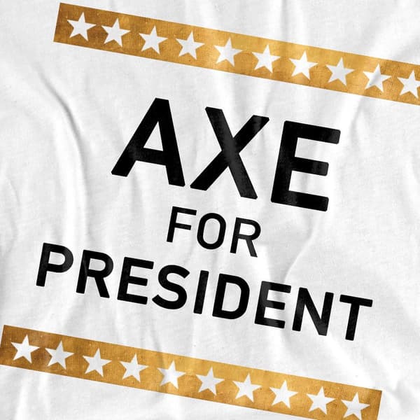 Billions Herr Axe For President T-Shirt L Vit White L