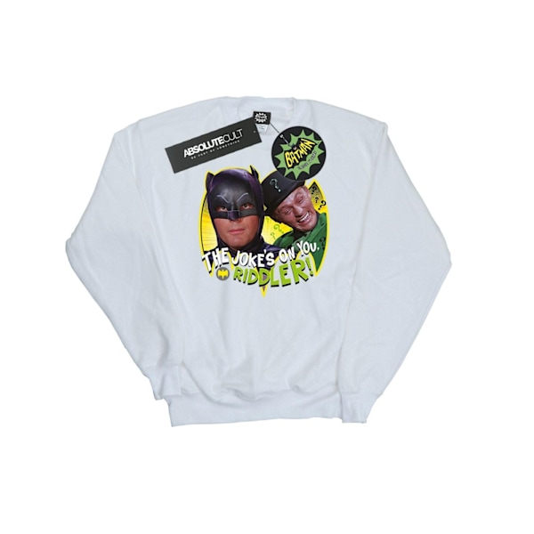 DC Comics Boys Batman TV-serie The Riddler Joke Sweatshirt 7-8 White 7-8 Years