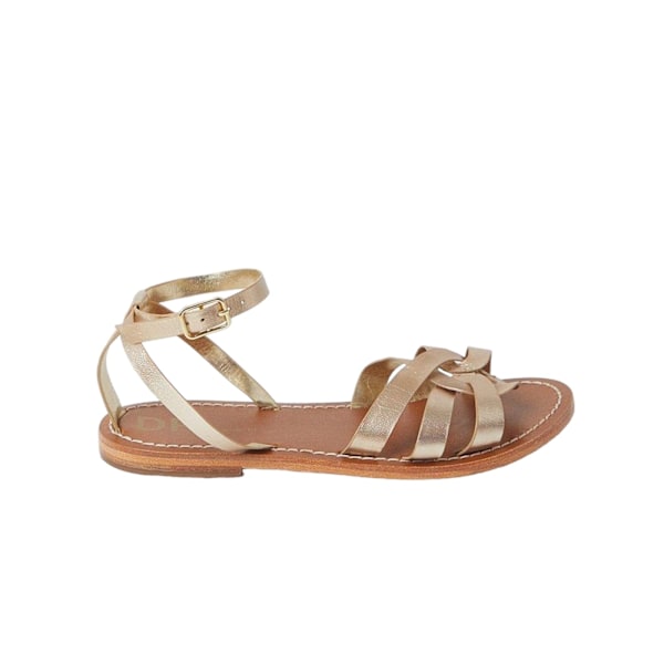 Dorothy Perkins Dam/Kvinna Jaleesa Läder Vävd Bred Sandal Gold 5 UK