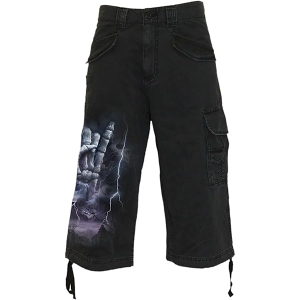 Spiral Direct Unisex Adult Rock Eternal Vintage Cargo Shorts S Black S R