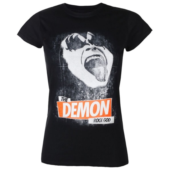 Kiss Womens/Ladies The Demon Rock Bomull T-shirt S Svart Black S