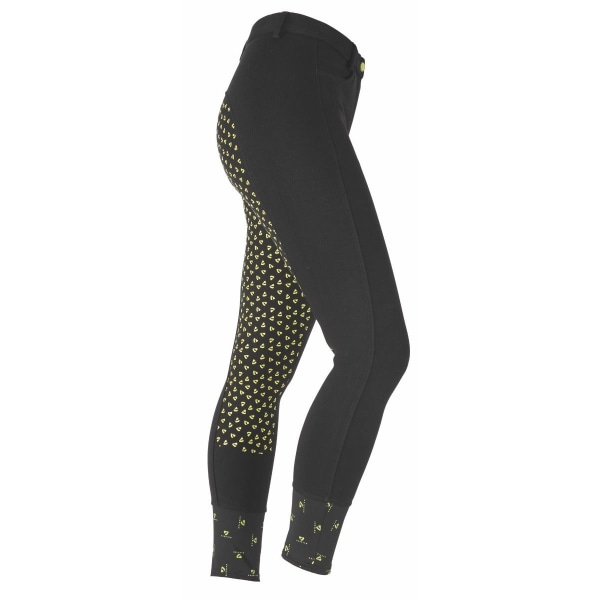 Aubrion Dam/Dam Northwick Breeches 14 UK R Svart/Lime Grön Black/Lime Green 14 UK R