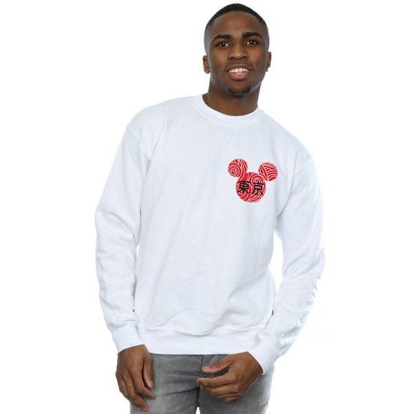 Disney Herr Mickey Mouse Symbol Sweatshirt 4XL Vit White 4XL
