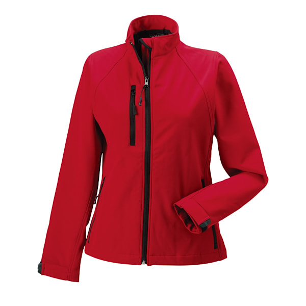 Jerzees Colours Damjacka för damer, vattenavvisande och vindtät, mjukt skal J Classic Red XS