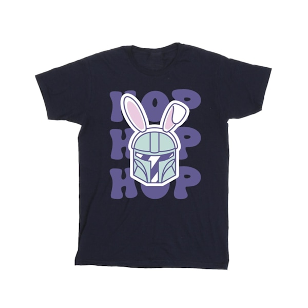 Star Wars Girls The Mandalorian Hop Into Easter Bomull T-shirt Navy Blue 5-6 Years