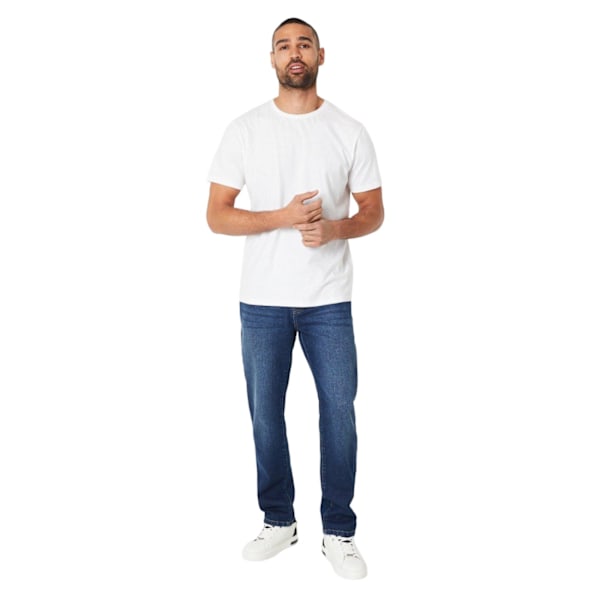Maine Herr Plain Straight Jeans 40R Mörkblå Dark Blue 40R
