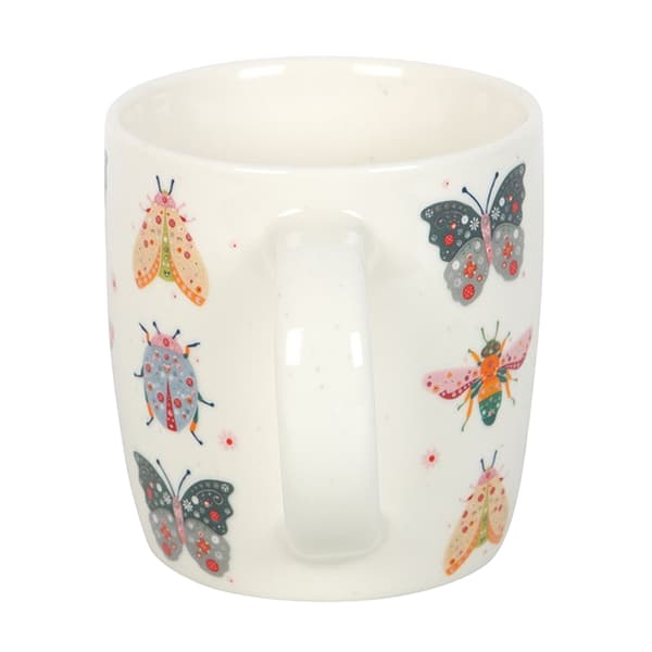 Something Different Blommig Insekt Mugg One Size Vit/Flerfärgad White/Multicoloured One Size