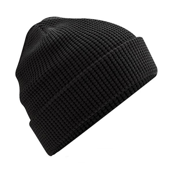 Beechfield Waffle Ekologisk Bomull Mössa One Size Svart Black One Size