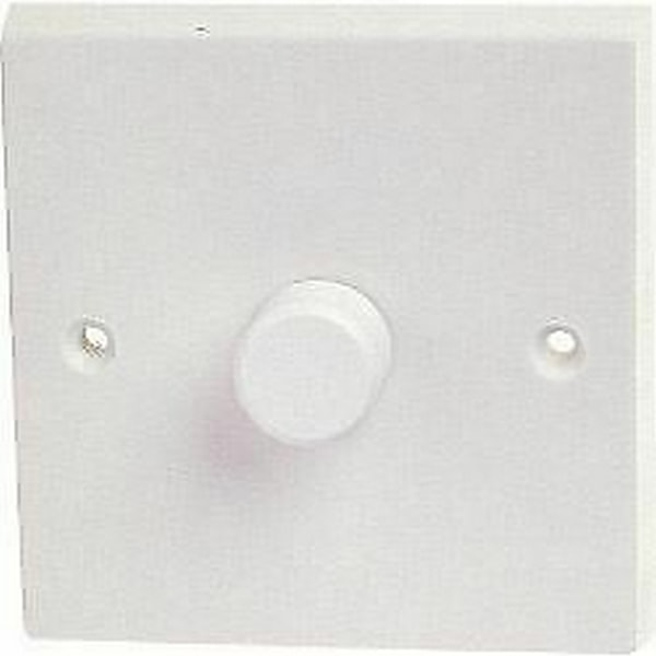 Dencon 400W 1-vägs roterande dimmerbrytare En storlek Vit White One Size
