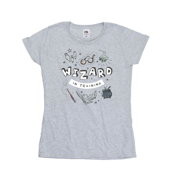 Harry Potter T-shirt T-shirt i bomull för kvinnor/damer S Sports Grey S