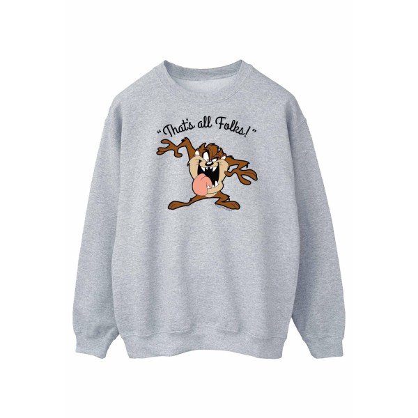 Looney Tunes Mens That´s All Folks Taz Sweatshirt XXL Sports Grå Sports Grey XXL
