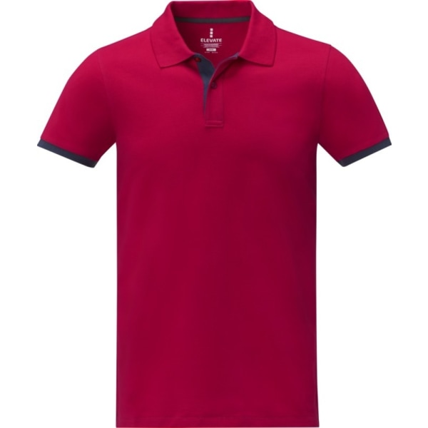 Elevate Mens Morgan Kortärmad Poloskjorta 3XL Röd Red 3XL