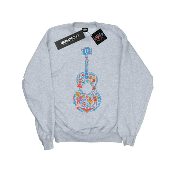 Disney Boys Coco Gitarr Mönster Sweatshirt 7-8 År Sports Grå Sports Grey 7-8 Years