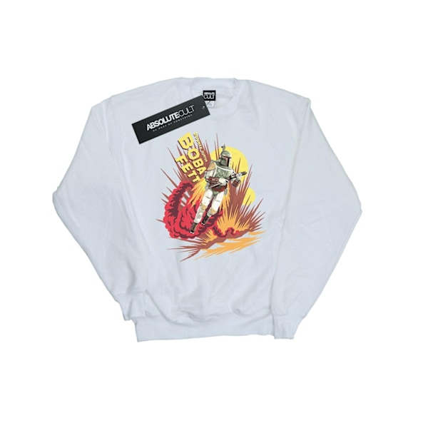 Star Wars Dam/Kvinnor Boba Fett Raketdriven Sweatshirt L W White L