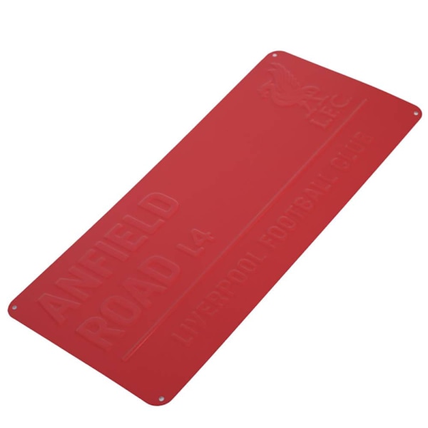 Liverpool FC Anfield Road L4 Vapensköld Gatunamnsskylt One Size Röd Red One Size
