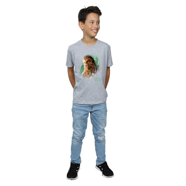 Star Wars Boys The Last Jedi Chewbacca Borstad T-shirt 12-13 år Sports Grey 12-13 Years