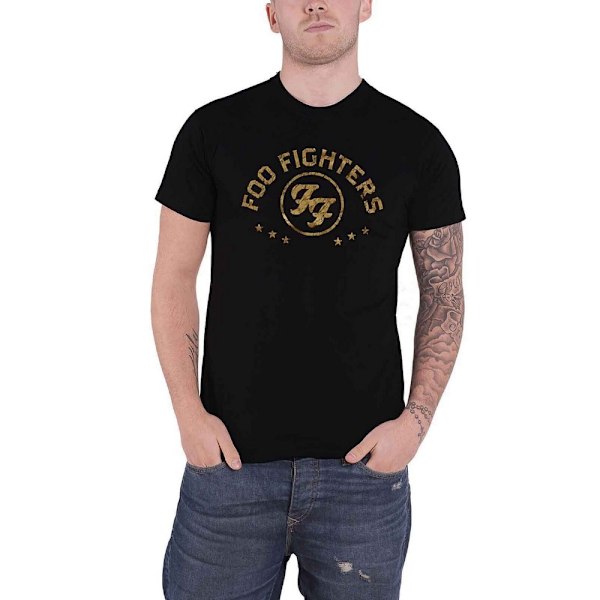 Foo Fighters Unisex Adult Arched Stars T-Shirt L Svart Black L