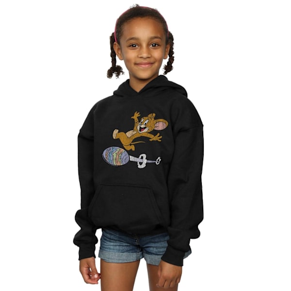 Tom And Jerry Girls Egg Run Hoodie 12-13 År Svart Black 12-13 Years