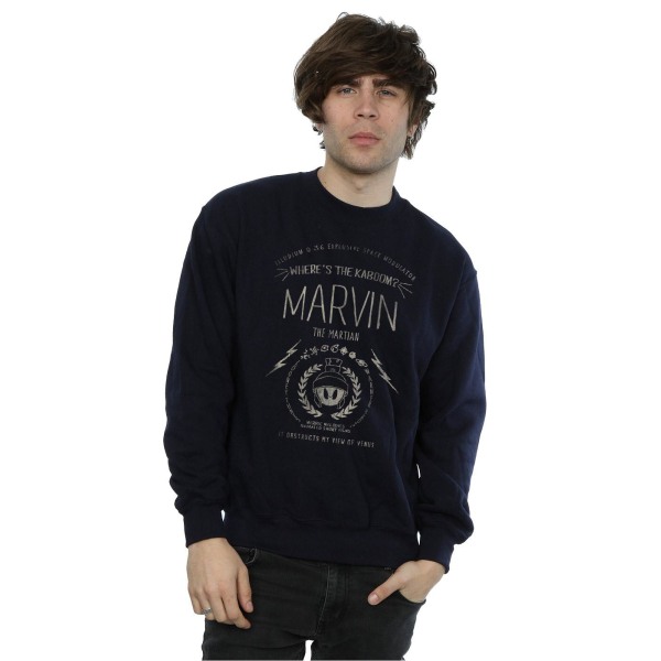 Looney Tunes Herr Marvin The Martian Where´s The Kaboom Sweatshirt Navy Blue 3XL