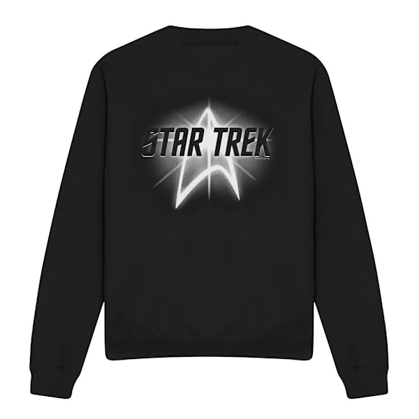 Star Trek Unisex Vuxen Glow Logo Sweatshirt S Svart Black S