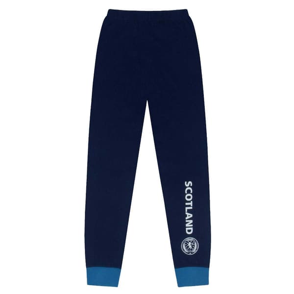 Scottish FA Pojkar Sublimation Lång Pyjamas Set 3-4 År Marinblå Navy Blue 3-4 Years