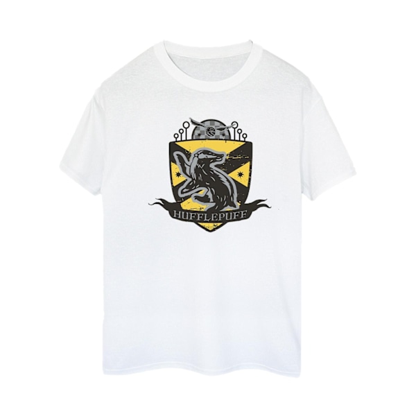 Harry Potter Dam/Kvinnor Hufflepuff Bröst Badge Bomull Pojkvän White L