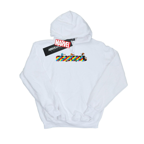 Marvel Kawaii Marvel Stripes Hoodie 3XL Vit White 3XL
