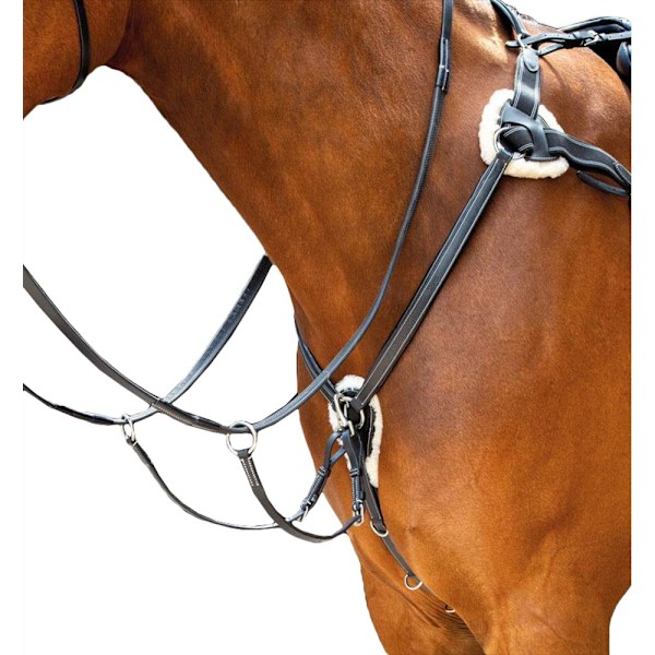 Salisbury Läder Hästbröstplatta Cob Svart Black Cob