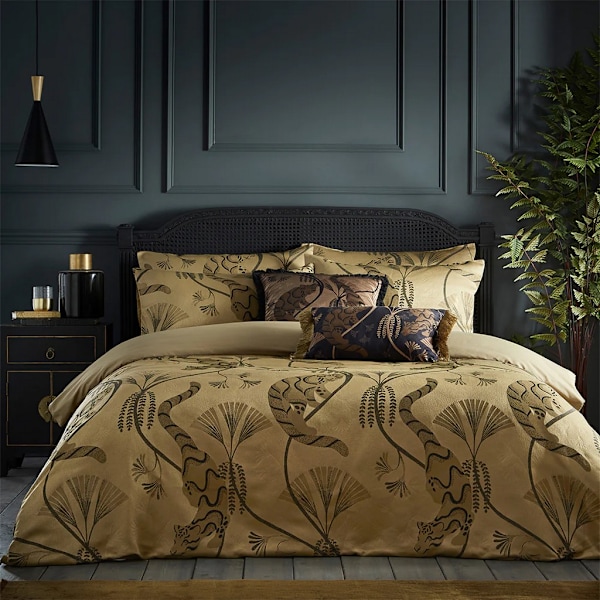 Paoletti Moondusk Exotic Jacquard Animals Påslakan Set Singel Gold Single