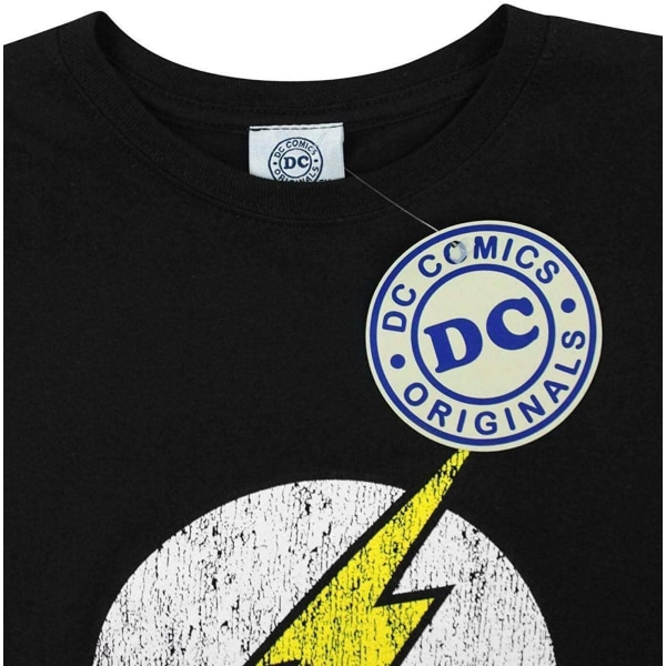 Flash Dam/Dam Distressed Logo T-Shirt L Svart Black L