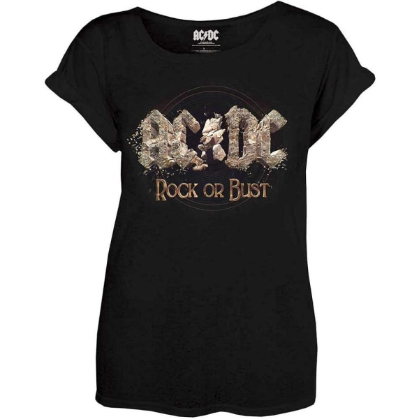 AC/DC Dam/Dam Rock Eller Byst T-shirt XL Svart Black XL