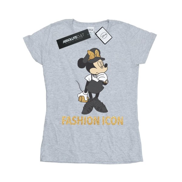 Disney Dam/Kvinnor Minnie Mouse Fashion Icon Bomull T-shirt L Sports Grey L