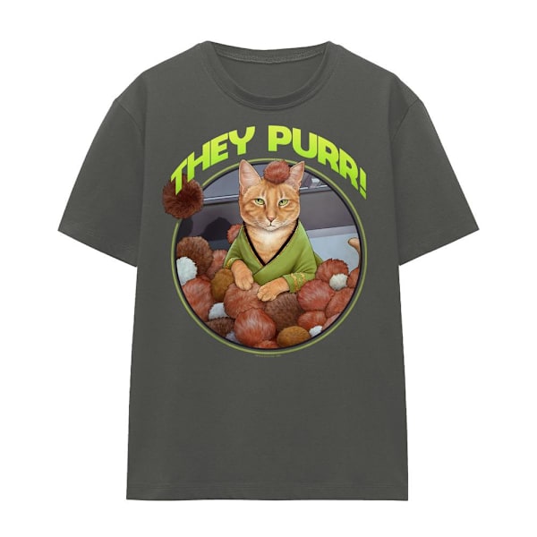 Star Trek Unisex Vuxen The Purr T-Shirt S Kolgrå Charcoal S