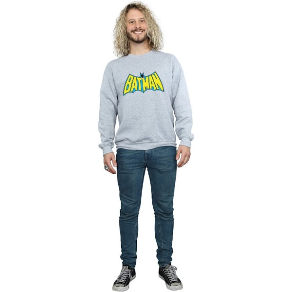 Batman Retro Logo Sweatshirt S Sports Grey för män Sports Grey S