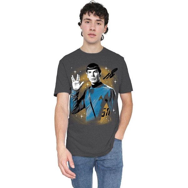 Star Trek Unisex Vuxen Prosper Space T-Shirt L Gråmelerad Charcoal L