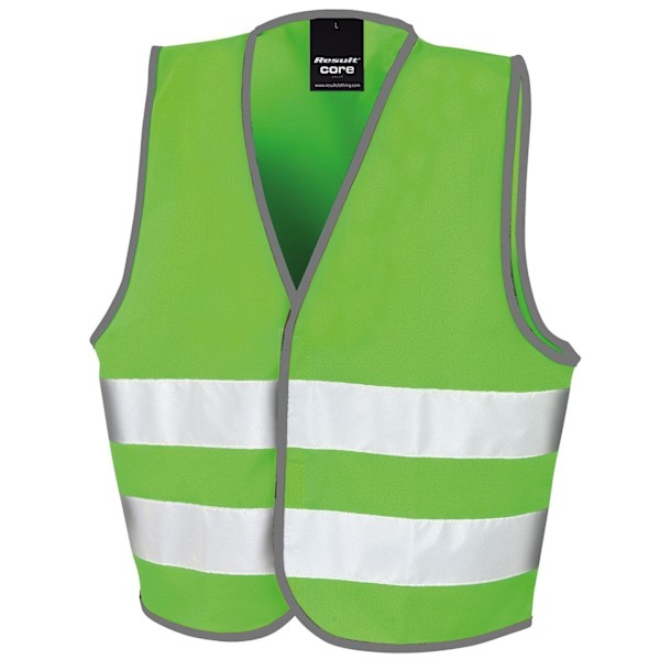 Result Core Barn Unisex Varselväst 10-12 Limegrön Lime Green 10-12