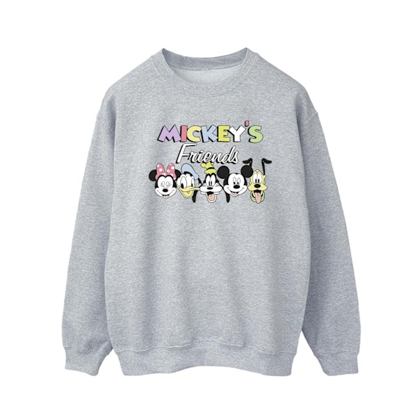 Disney Herr Mickey Mouse Och Vänner Ansikten Sweatshirt L Sport Sports Grey L