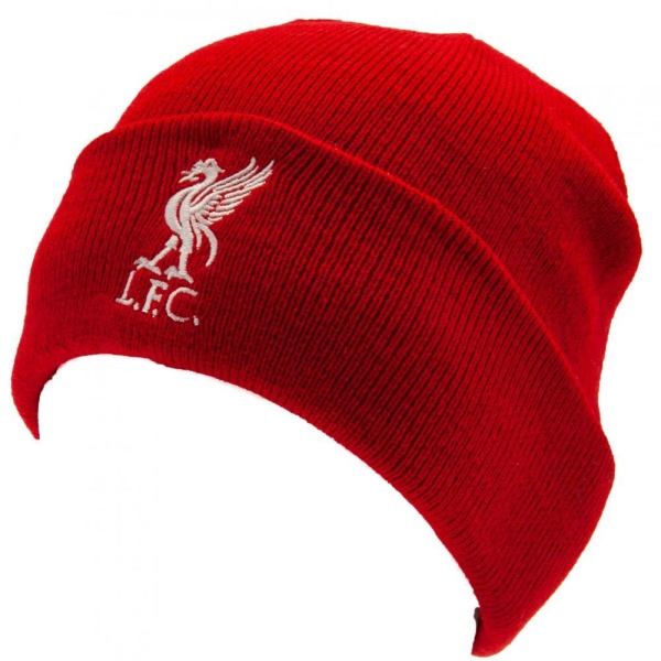 Liverpool FC Unisex stickad mössa för vuxna One Size Röd Red One Size