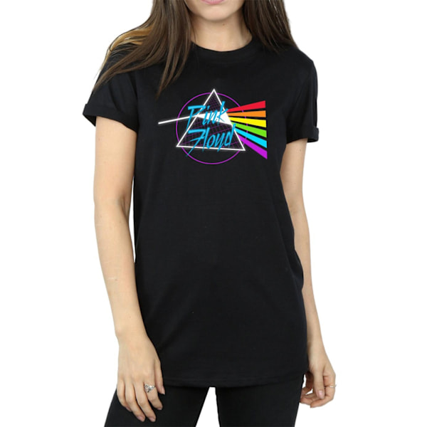 Pink Floyd Dam/Damer Neon Darkside Bomull Boyfriend T-shirt Black M