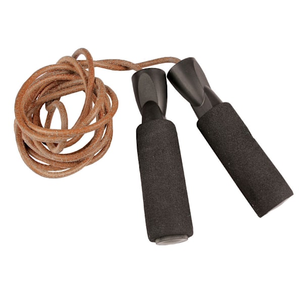 Fitness Mad Läder Hopprep Viktad En Storlek Brun/Svart Brown/Black One Size