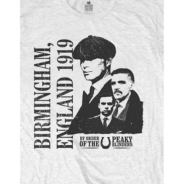Peaky Blinders Unisex Vuxen England 1919 T-Shirt L Vit White L