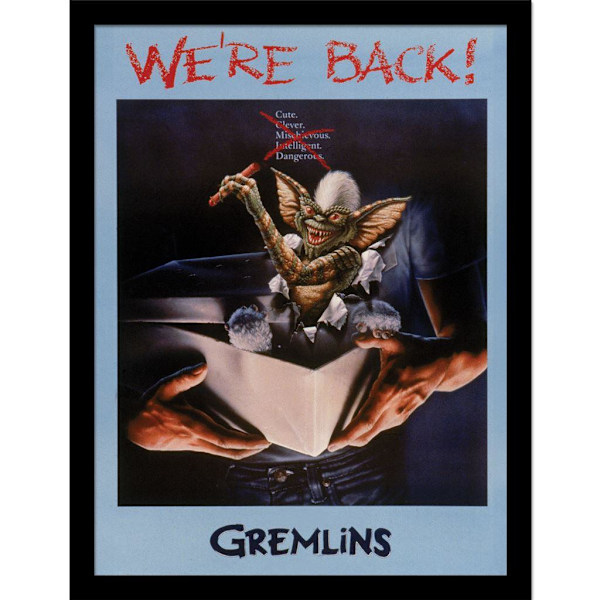 Gremlins We´re Back Inramad Poster 40cm x 30cm Flerfärgad Multicoloured 40cm x 30cm