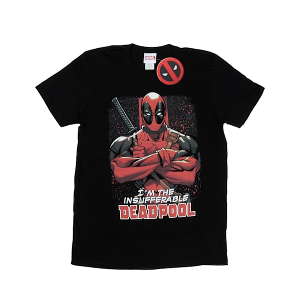 Marvel Deadpool T-shirt med korsade armar för män, 3XL, svart Black 3XL